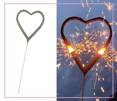 Heart Shaped Wedding Sparklers Direct Sparklers