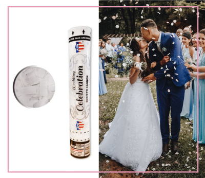 Wedding Celebration White Silver Confetti Cannon Marriage Direct Sparklers