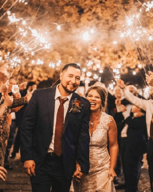 Beautiful sparkler exit